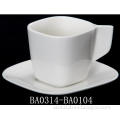 Square Shape Durable Porcelain Cappuccino Cup